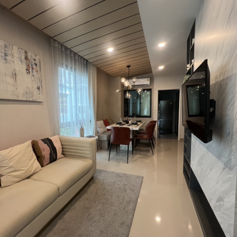 ขายบ้านมือ 1 โครงการไทม์โฮม 62 (timehome 62) บ้านตัวอย่างพร้อมเข้าอยู่ ทำเลใกล้สวนหลวง ร.9 ติดถนน ถ. เฉลิมพระเกียรติ