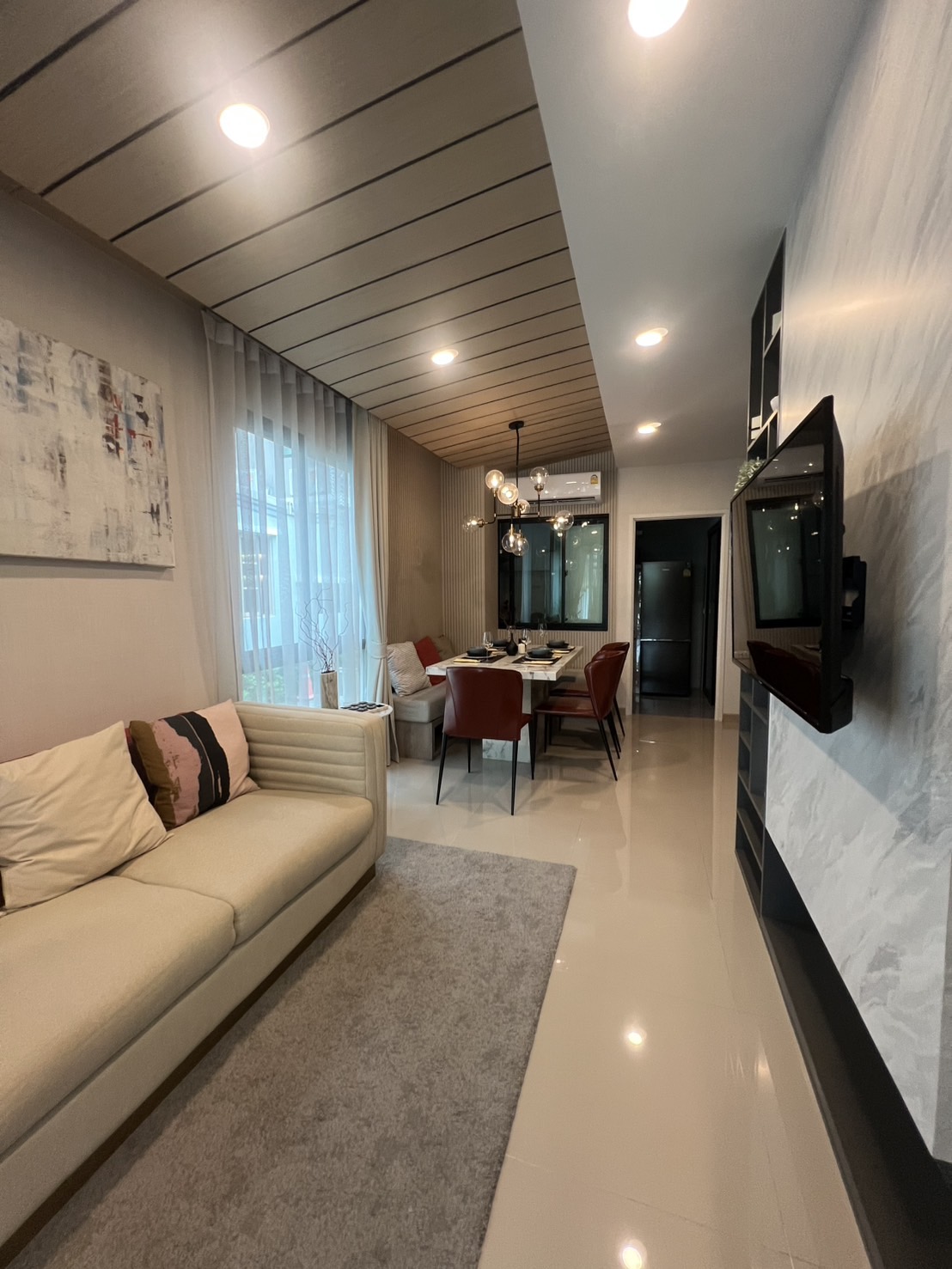 ขายบ้านมือ 1 โครงการไทม์โฮม 62 (timehome 62) บ้านตัวอย่างพร้อมเข้าอยู่ ทำเลใกล้สวนหลวง ร.9 ติดถนน ถ. เฉลิมพระเกียรติ