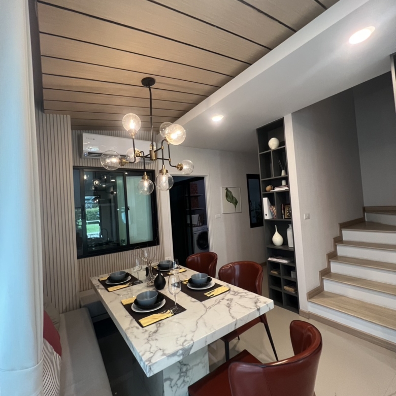 ขายบ้านมือ 1 โครงการไทม์โฮม 62 (timehome 62) บ้านตัวอย่างพร้อมเข้าอยู่ ทำเลใกล้สวนหลวง ร.9 ติดถนน ถ. เฉลิมพระเกียรติ