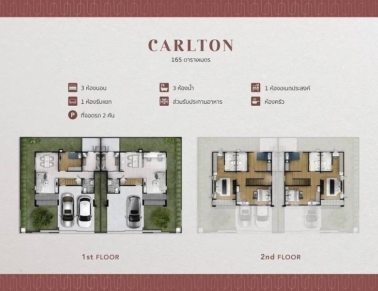 บ้านมือ 1 โครงการ วิรัณยา บางนา ทำเลบางนา ก.ม.5 บ้านแฝดสไตล์ Modern luxury